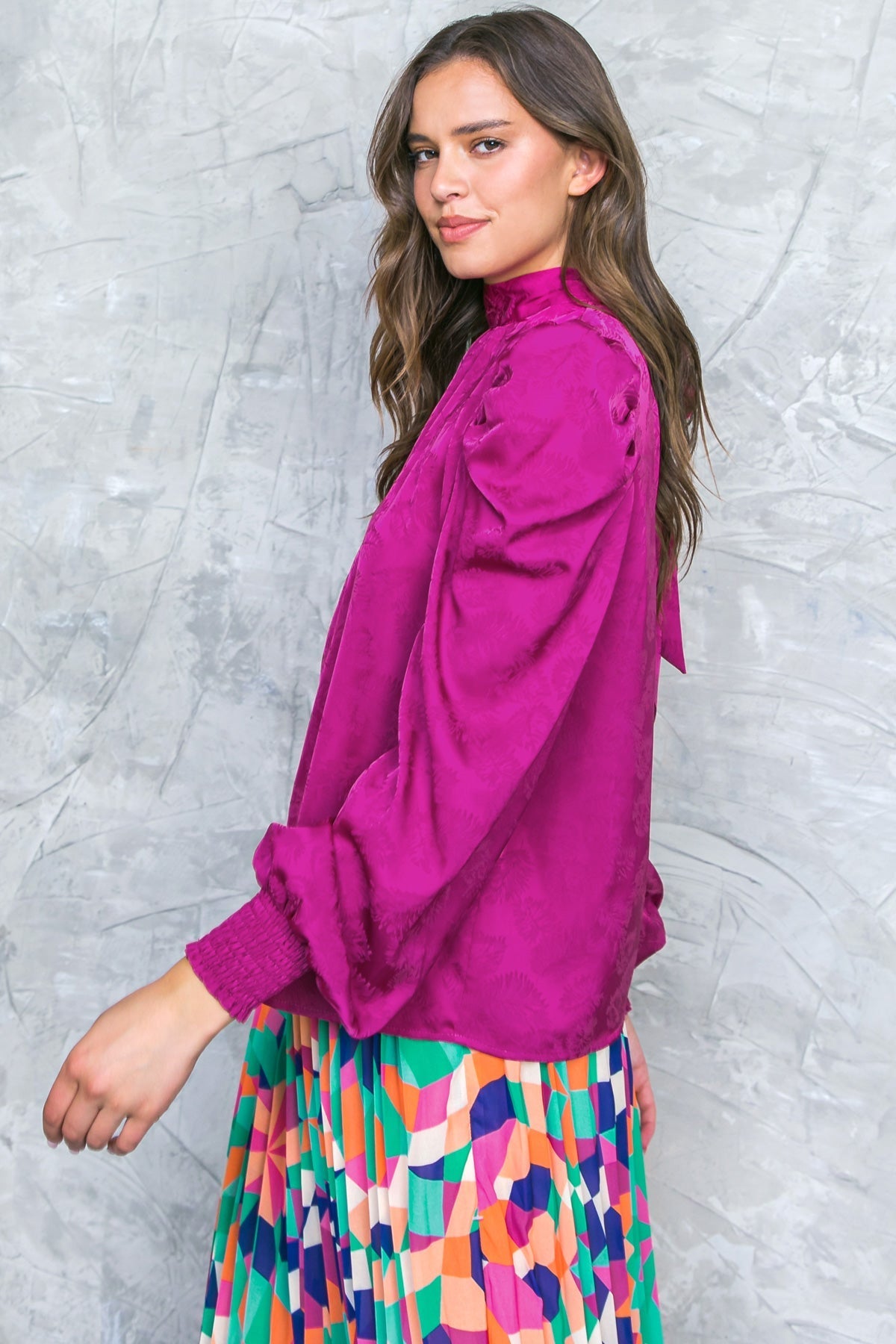 STOLEN GLANCES SATIN TOP Flying Tomato